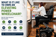 Person using a Jazzy Air 2 chair in their kitchen 