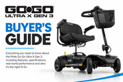 Pride Go Go Ultra X Gen 3 four-wheel travel mobility scooter