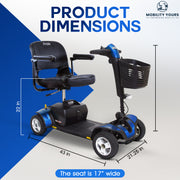 Pride Go Go Sport 4-Wheel Mobility Scooter ᐩ Free Accessories