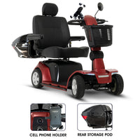 Pride Maxima 4-Wheel Bariatric Mobility Scooter | 500 lb Capacity I Free Accessories