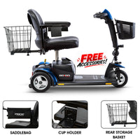 Pride Go Go Sport 3-Wheel Mobility Scooter | Free Accessories