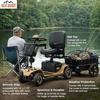Pride Baja Bandit Mobility Scooter with Cargo Trailer | Lifetime Protection
