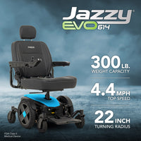 Pride Jazzy EVO 614 Power Wheelchair | Free Accessories + Extended Warranty