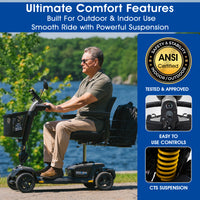 Pride Go Go Endurance AL+ Mobility Scooter | Free Accessories + Warranty