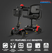 Pride Go Go Elite Traveller 2 Platinum Mobility Scooter | Free Accessories + Extended Warranty
