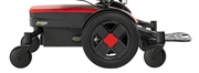 Jazzy EVO 613 shown with matte red shrouds