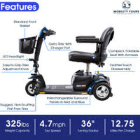 Pride Go Go Sport 3-Wheel Mobility Scooter | Free Accessories